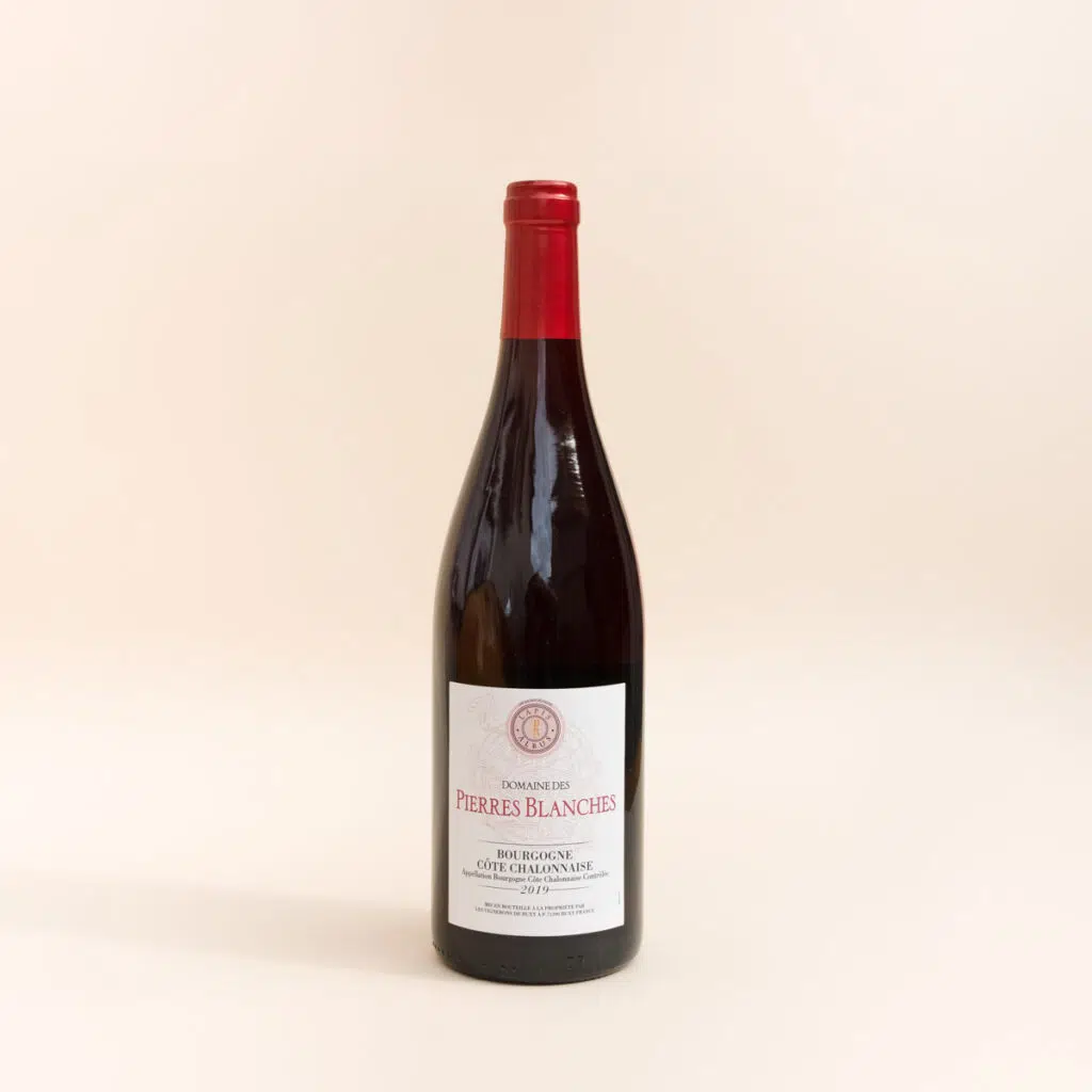 bourgogne-cote-chalonnaise Bouteille de Bourgogne rouge Côte Chalonnaise du domaine des Pierres Blanches