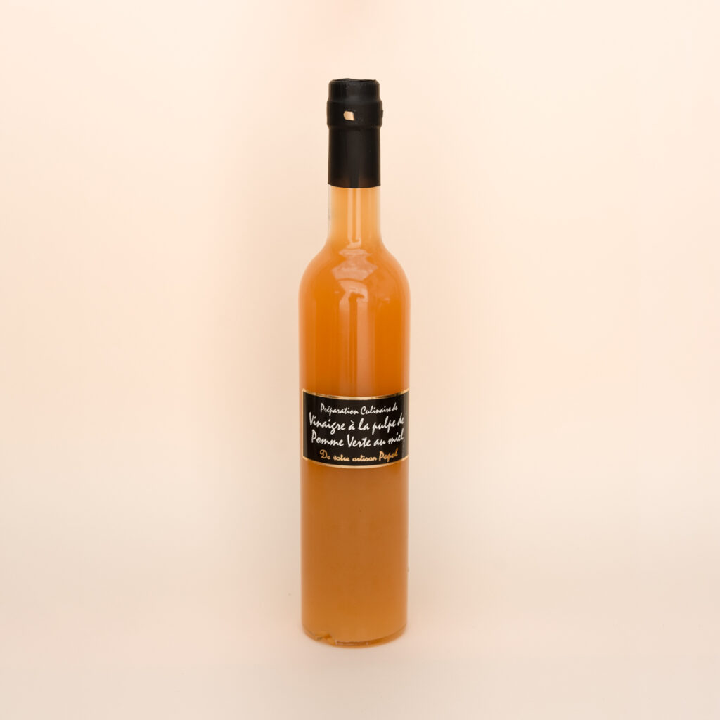 Vinaigre à la pulpe de pomme verte au miel de l'Artisan Popol